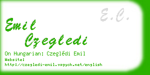 emil czegledi business card